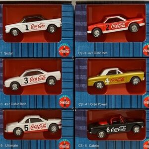 Coca-Cola Die-Cast Car Set CS-1 CS-6 Vintage Coke Brand Toy Vehicles New in Box